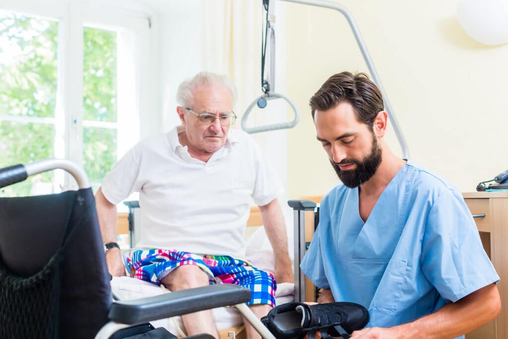Post-hospital care helps seniors manage morning routines safely after a hospital stay.